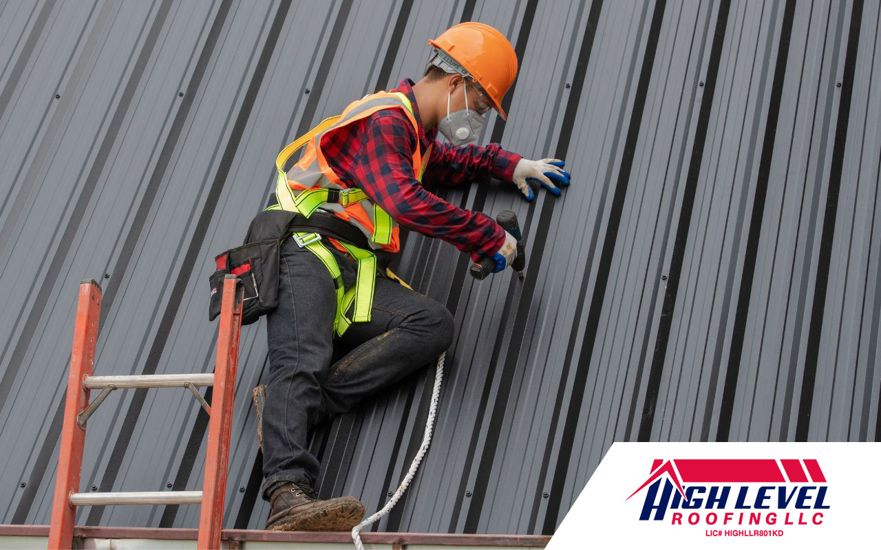 installing metal roof in a house