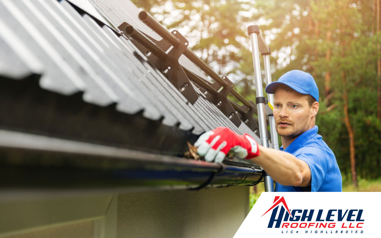 Clean your gutters to prevent roof damage