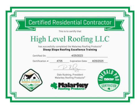 High Level Roofing LLC - Emerald Pro Contractor - MEMBER SINCE April 25, 2024